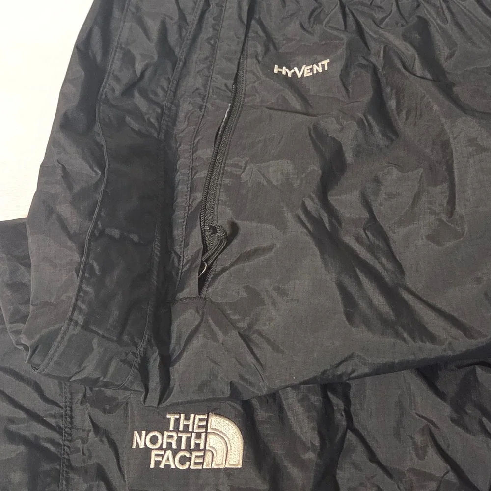 The North Face HyVent Rain Pants Mens Large Black L Waterproof Mesh Lined Hiking